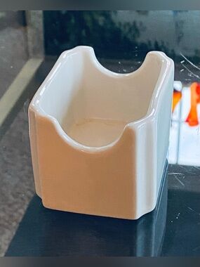 VTG Hall White Ceramic Sugar Sweet n Low Packet Holder Restaurant Ware USA